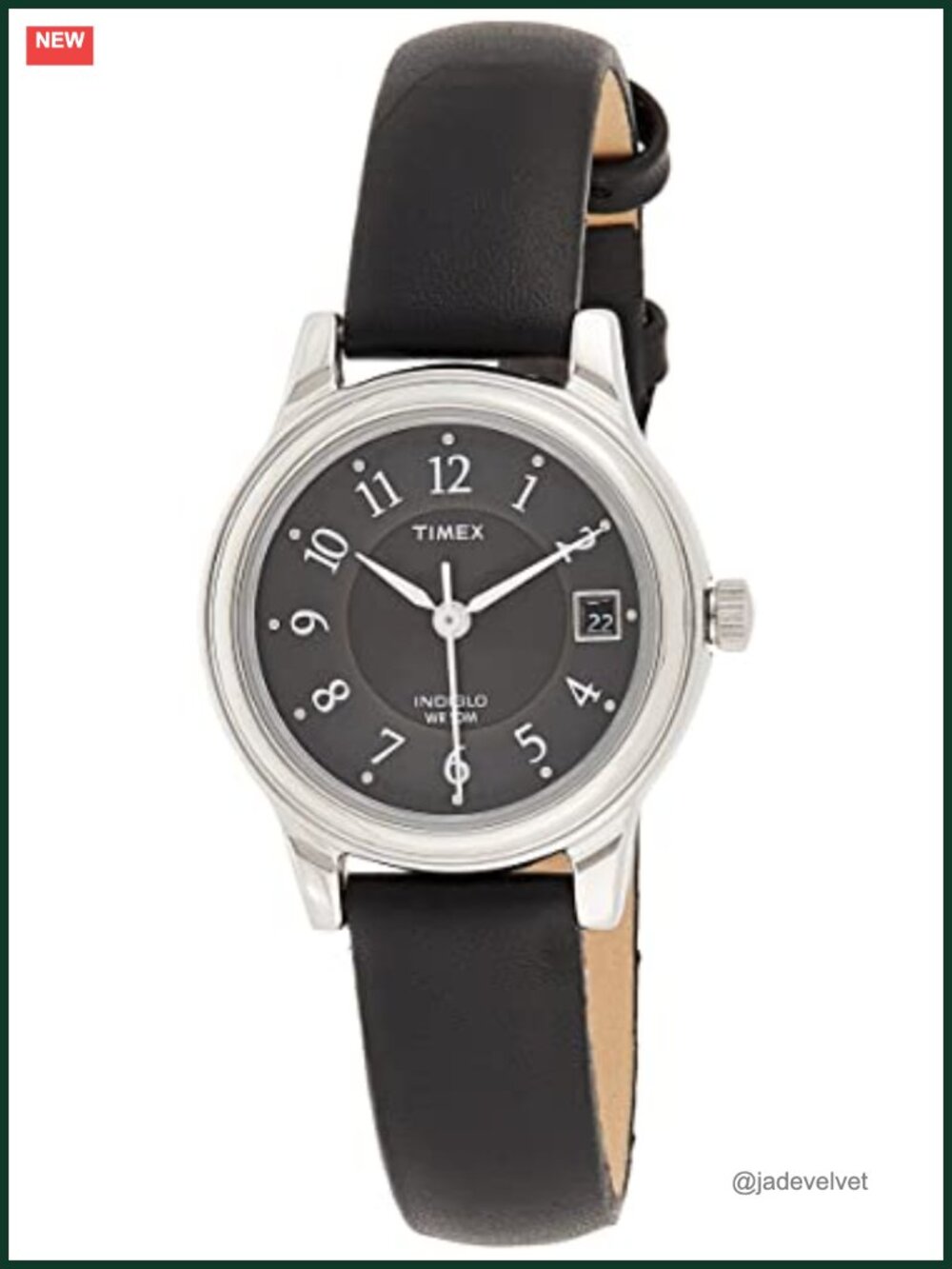 Women's Dress Watch 32mm Leather Strap Indiglo Date Window